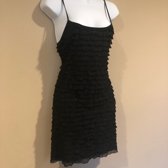 FREE PEOPLE Black Ruffled Bodycon Dress, NWT - Picture 7 of 7